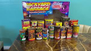 2023 Unboxing Phantom Fireworks Backyard Barrage [upl. by Auria676]