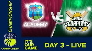 🔴 LIVE WI Academy v Jamaica  Day 3  West Indies Championship 2024  Friday 15th March [upl. by Aimo473]