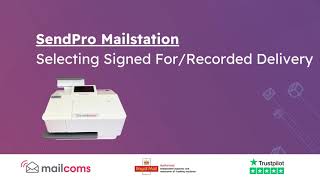 Pitney Bowes SendPro Mailstation  Selecting Signed ForRecorded Delivery [upl. by Husha]