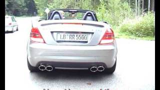 Mercedes SLK 55 AMG exhaust sound MUST hear [upl. by Ulphi]