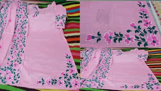 hand print kurtiStylish fabric dressহ্যান্ডপ্রিন্ট কামিজ [upl. by Salvadore674]