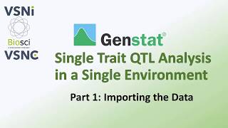 QTL analysis in Genstat part 1 [upl. by Nraa690]