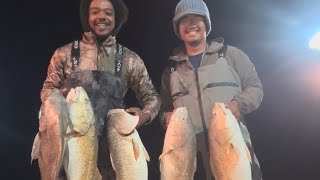 Saltwater Pier Fishing  BULL REDS BACK TO BACK [upl. by Giarla]