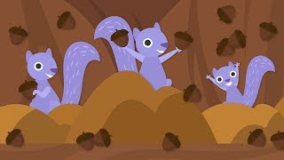 Treetop Family Episode 3  Squirrels Buried Treasure  Cartoon For Children [upl. by Akemet260]