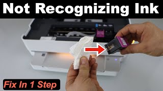 HP Printer Not Recognizing Ink Cartridge  Fix In 1 Easy Step [upl. by Gula]