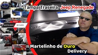 Martelinho de Ouro Delivery Desamassando Tampa Traseira Jeep Renegade [upl. by Ellinehc]