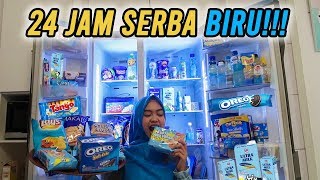 24 JAM MAKAN YANG WARNA BIRU TERBANYAK SEINDONESIA [upl. by Enaffit206]