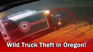 Wild video shows man swipe delivery truck with female employee still inside ‘I jumped off’ [upl. by Notsirhc]