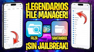 TUTORIAL SIN JAILBREAK ✅ NUEVOS FILZA Y SANTANDER GESTORES DE ARCHIVOS iOS 16 y 15 MacDirtyCow [upl. by Aivlys]