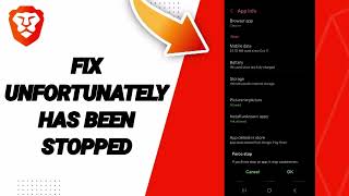 How To Fix Unfortunately Has Been Stopped On Brave Private Web BrowserVPN App [upl. by Radburn]