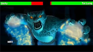 Master Shifu vs Tai Lung Final Battle with healthbars  Kung Fu Panda 2008  MWH [upl. by Nuahsak]