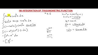 INTEGRATION OF TRIGONOMETRIC FUCTION N6 EXAMPLE NO 2 [upl. by Junna636]