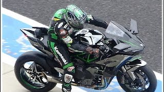 史上最速のKawasaki Ninja H2R amp Ninja H2デモラン 鈴鹿ファン感謝デー [upl. by Wright]