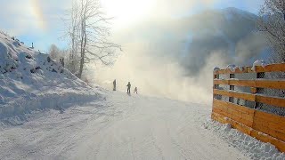 Saalbach Hinterglemm  Austria Ski with kids  166152  56 km 892 m down 4K Gimbal Double Camera [upl. by Leach]