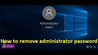 how to remove administrator password in windows 10  Howtosolveit [upl. by Koralle]