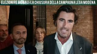 Elezioni regionali Lega Modena chiude con Cantalamessa eventi in centro a Modena con i candidati [upl. by Efinnej]