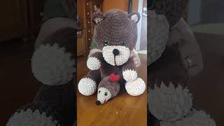 Medvídek a ježeček hackovani crochet plysak medved teddy [upl. by Orsini]