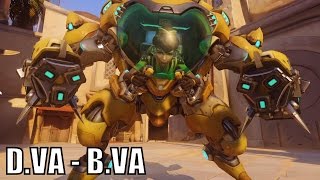 DVA  BVA  Overwatch Legendary Skin Spotlight all intros emotes poses [upl. by Linneman]