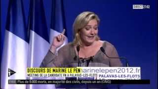 Discours de Marine Le Pen à PalavasLesFlots  Présidentielle 2012 [upl. by Seda522]