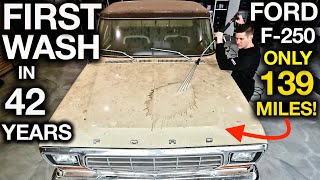 First Wash in 42 Years Ford F250 Only 139 Original Miles Barn Find Insane Story [upl. by Samid403]