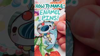 HOW I MAKE ENAMEL PINS tutorial howto arttutorial enamelpins shark clown smallbusiness [upl. by Theone]