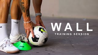 SOLO SOCCER TRAINING SESSION USING ONLY A WALL  Master your Passing Touch and Control [upl. by Plotkin]