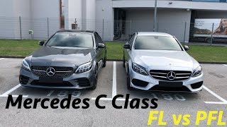 MercedesBenz CClass 200d 2019 FL vs PFL Sky Edition 4K [upl. by Pirbhai805]