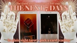 PICK A CARD 📦 THE GOOD STUFF HAPPENING FOR YOU THE NEXT 7 DAYS 🎁 [upl. by Ahders]