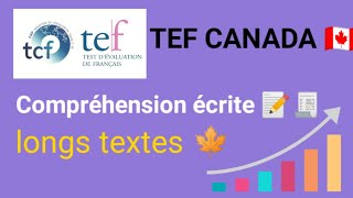 compréhension écrite TEF CANADA  la partie 2 2020 [upl. by Luy]