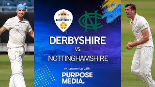 🔴 LIVE  Derbyshire vs Nottinghamshire  Day 1 [upl. by Ellehcear]