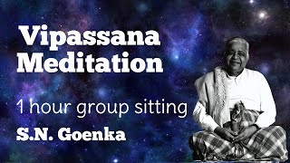 Vipassana Meditation Group Sitting Session with SN Goenka English [upl. by Ludly869]