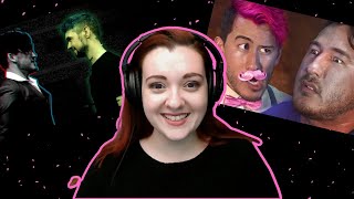 Darkiplier vs Antisepticeye  Warfstache interviews Markiplier Reaction [upl. by Yllas]