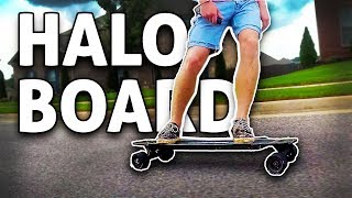 21 MPH Top Electric Skateboard HALO BOARD REVIEW [upl. by Toney]