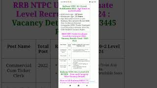 Railway Ntpc form apply 21092024 last date for apply online 20102024 [upl. by Germano437]