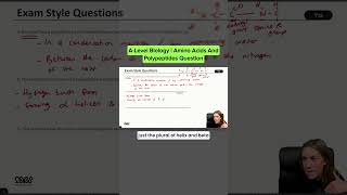 ALevel Biology  Amino Acids And Polypeptides Question [upl. by Derward]