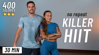 30 MIN CARDIO HIIT Workout  Full Body No Equipment No Repeats [upl. by Lester]