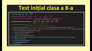 Test initial matematica clasa 8 exercitii cu radicali clasa a 7 a rezolvate teorie radicali trapez [upl. by Meredithe]