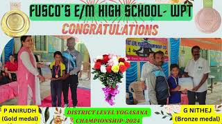 quotFUSCOS HIGH SCHOOL Shines Gold and Bronze Wins at District YOGASANA CHAMPIONSHIP2024quot [upl. by Eissalc]