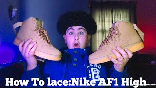 How To LaceNike AF1 High 🔥 [upl. by Nilved]