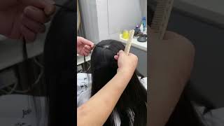 mens wig wig replacement hairline repair custom wig customhairline haircut customline wigs [upl. by Nonnahsal]