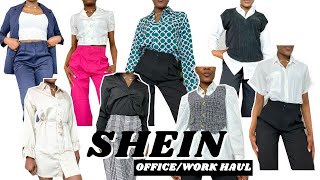 SHEIN OFFICE WEAR  WORK ATTIRE TRYON HAUL  AFFORDABLE OFFICE OUFITS [upl. by Boice273]