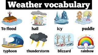 weather vocabulary  rainy reason related vocabulary  English learning [upl. by Osmond]