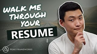 Walk Me Through Your Resume With My IB Example [upl. by Eeliab]