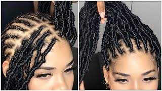 Less than 2hrs Fast distressed Locs technique on Fine hair  Long faux locs beginners  LEEVEN hair [upl. by Arjan]