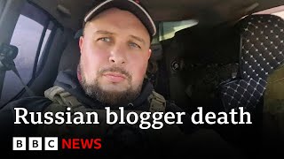 Russian military blogger Vladlen Tatarsky killed in St Petersburg explosion  BBC News [upl. by Leugimesoj]