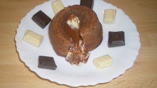 Comment faire un coulant au chocolat noir et blanc facilement [upl. by Zabrina]