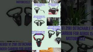 AEROX V1 2IN1 DETACHABLE FRONT FENDER CARBON FOR AEROX 155 2019 MOTORCYCLE [upl. by Alahsal1]