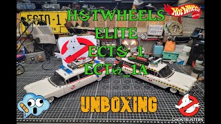 Hotwheels Elite Ghostbusters Ecto1 and Ecto1A 118 diecast model unboxing and review [upl. by Citarella]