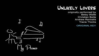 Unlikely Lovers Piano Karaoke Instrumental Falsettos [upl. by Flory]