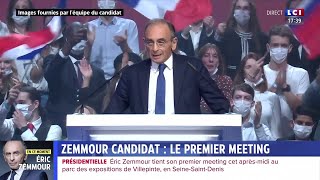 ZEMMOUR CANDIDAT  LE PREMIER MEETING EN REPLAY [upl. by Gladi]